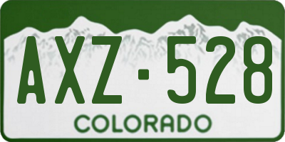 CO license plate AXZ528