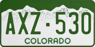 CO license plate AXZ530