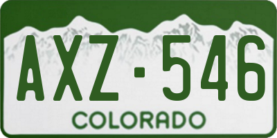 CO license plate AXZ546