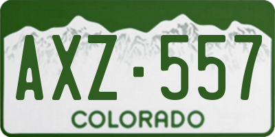 CO license plate AXZ557
