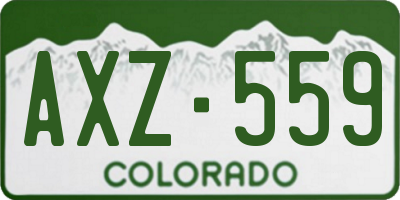 CO license plate AXZ559