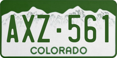 CO license plate AXZ561