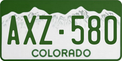 CO license plate AXZ580