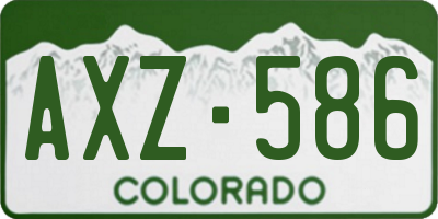 CO license plate AXZ586