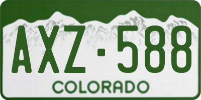 CO license plate AXZ588