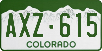 CO license plate AXZ615