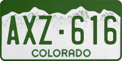 CO license plate AXZ616