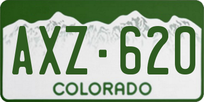CO license plate AXZ620