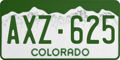 CO license plate AXZ625