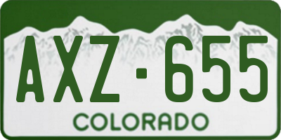 CO license plate AXZ655