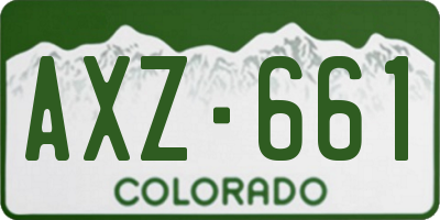 CO license plate AXZ661