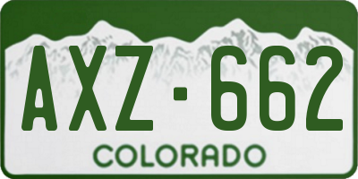 CO license plate AXZ662