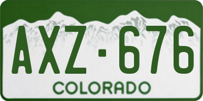 CO license plate AXZ676