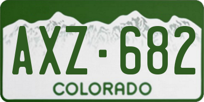 CO license plate AXZ682