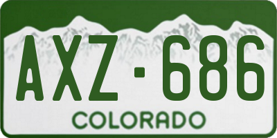 CO license plate AXZ686