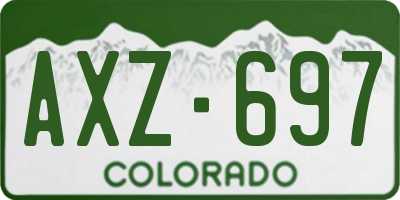 CO license plate AXZ697