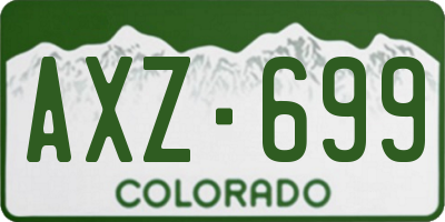 CO license plate AXZ699