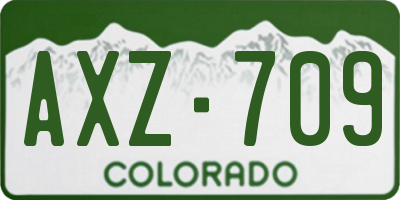 CO license plate AXZ709