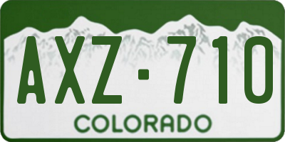CO license plate AXZ710