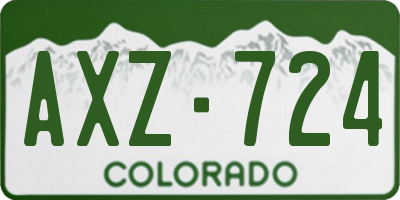 CO license plate AXZ724