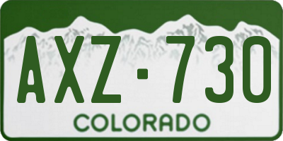 CO license plate AXZ730
