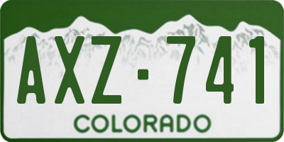 CO license plate AXZ741