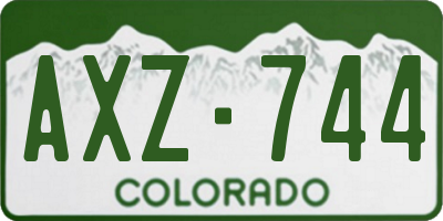 CO license plate AXZ744