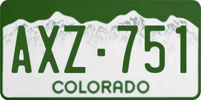 CO license plate AXZ751