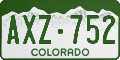 CO license plate AXZ752