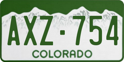 CO license plate AXZ754