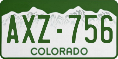 CO license plate AXZ756