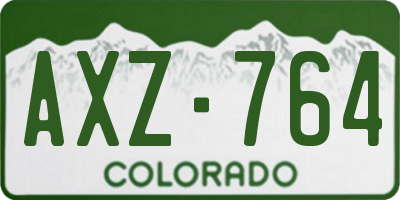 CO license plate AXZ764