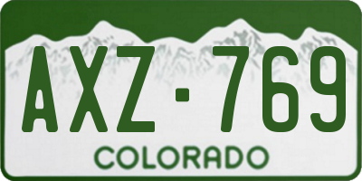 CO license plate AXZ769
