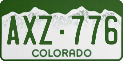 CO license plate AXZ776