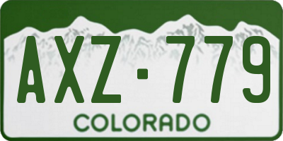 CO license plate AXZ779