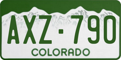 CO license plate AXZ790