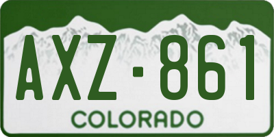 CO license plate AXZ861