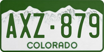 CO license plate AXZ879