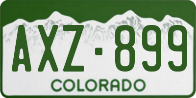 CO license plate AXZ899