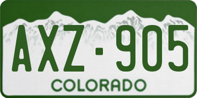 CO license plate AXZ905