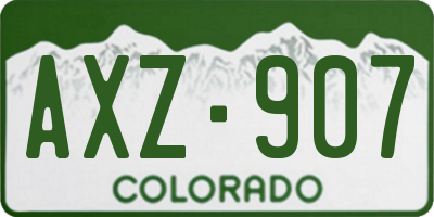 CO license plate AXZ907