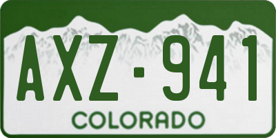 CO license plate AXZ941