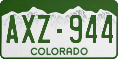 CO license plate AXZ944