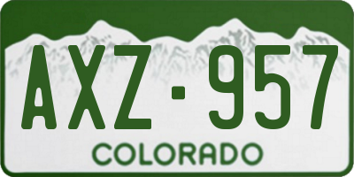 CO license plate AXZ957