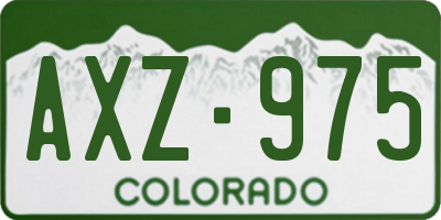 CO license plate AXZ975