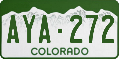 CO license plate AYA272