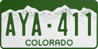 CO license plate AYA411