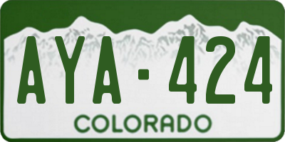 CO license plate AYA424