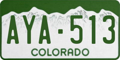 CO license plate AYA513