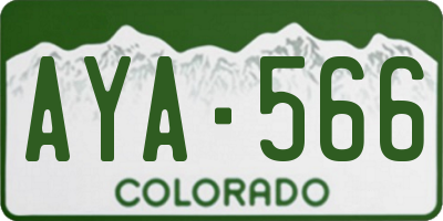CO license plate AYA566